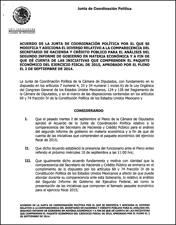 Gaceta Parlamentaria Ano Xvii Numero 4109 I Miercoles 10 De Septiembre De 14